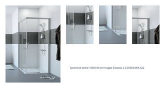 Sprchový kút čtverec 100x100 cm Huppe Classics 2 Easy Entry C25003.069.322 1