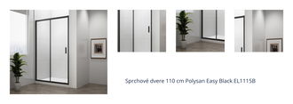 Sprchové dvere 110 cm Polysan Easy Black EL1115B 1