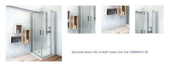 Sprchové dvere 120 cm Roth Tower Line 724-1200000-01-02 1