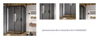 Sprchové dvere 80 cm Ravak Blix Slim X1XM40300Z1 1