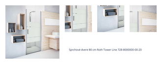 Sprchové dvere 80 cm Roth Tower Line 728-8000000-00-20 1