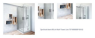 Sprchové dvere 80 cm Roth Tower Line 737-800000P-00-02 1