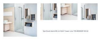 Sprchové dvere 80 cm Roth Tower Line 739-800000P-00-02 1