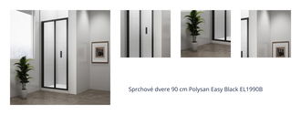 Sprchové dvere 90 cm Polysan Easy Black EL1990B 1