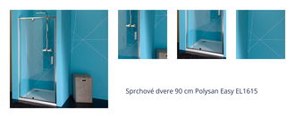 Sprchové dvere 90 cm Polysan Easy EL1615 1