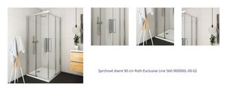 Sprchové dvere 90 cm Roth Exclusive Line 560-900000L-00-02 1