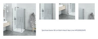 Sprchové dvere 90 cm Roth Hitech Neo Line HIPI209020VPE 1