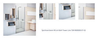 Sprchové dvere 90 cm Roth Tower Line 728-9000000-01-02 1