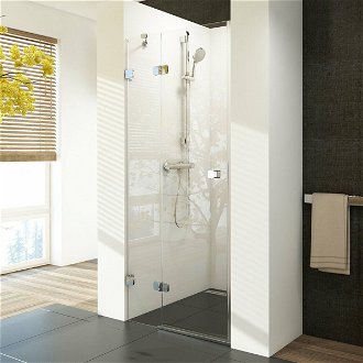 Sprchové dvere Ravak Brilliant jednokrídlové 90 cm, sklo číre, chróm profil, ľavé 0UL7AA00Z1