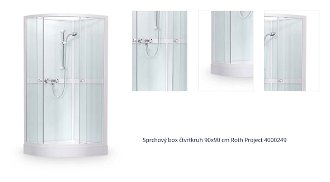 Sprchový box čtvrtkruh 90x90 cm Roth Project 4000249 1