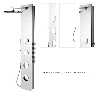 Sprchový panel Sapho 5SIDE ROUND s pákovou batériou biela 80217 1
