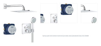 Sprchový systém Grohe Grohtherm SmartControl pod omietku vrátane podomietkového telesa chróm 34742000 1