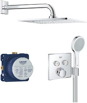 Sprchový systém Grohe Grohtherm SmartControl pod omietku vrátane podomietkového telesa chróm 34742000