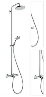 Sprchový systém Hansgrohe Croma na stěnu s vaňovým termostatom chróm 27223000 3