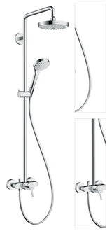 Sprchový systém Hansgrohe Croma Select S na stěnu s pákovou batériou biela/chróm 27255400 3