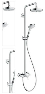 Sprchový systém Hansgrohe Croma Select S na stěnu s pákovou batériou biela/chróm 27255400 4