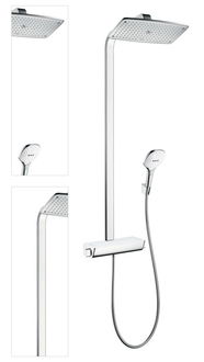 Sprchový systém Hansgrohe Raindance E na stěnu s termostatickou batériou biela/chróm 27112400 4