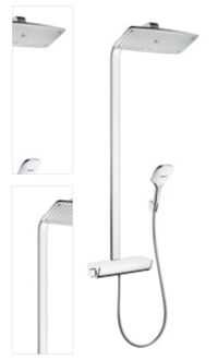 Sprchový systém Hansgrohe Raindance E na stěnu s termostatickou batériou biela/chróm 27286400 4