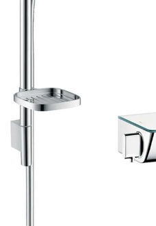 Sprchový systém Hansgrohe Raindance Select E na stěnu s termostatickou batériou biela/chróm 27038400 8