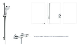 Sprchový systém Hansgrohe Raindance Select E na stěnu s termostatickou batériou biela/chróm 27082400 1