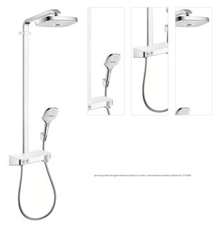 Sprchový systém Hansgrohe Raindance Select E na stěnu s termostatickou batériou biela/chróm 27126400 1