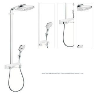 Sprchový systém Hansgrohe Raindance Select E na stěnu s termostatickou batériou biela/chróm 27127400 1