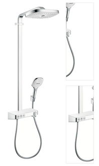 Sprchový systém Hansgrohe Raindance Select E na stěnu s termostatickou batériou biela/chróm 27127400 3