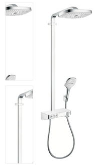 Sprchový systém Hansgrohe Raindance Select E na stěnu s termostatickou batériou biela/chróm 27127400 4