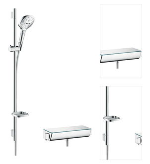 Sprchový systém Hansgrohe Raindance Select E na stěnu s termostatickou batériou chróm 27039000 3