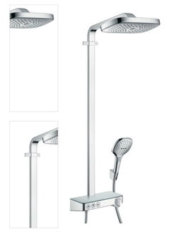 Sprchový systém Hansgrohe Raindance Select E na stěnu s termostatickou batériou chróm 27127000 4