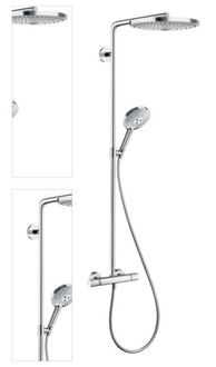 Sprchový systém Hansgrohe Raindance Select S na stěnu s termostatickou batériou biela/chróm 27133400 4