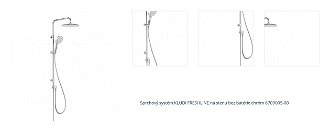 Sprchový systém KLUDI FRESHLINE na stenu bez batérie chróm 6709005-00 1