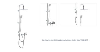 Sprchový systém Multi s pákovou batériou chróm MULTIPIPEHBAT 1