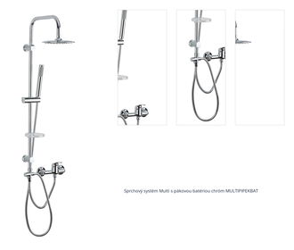 Sprchový systém Multi s pákovou batériou chróm MULTIPIPEKBAT 1
