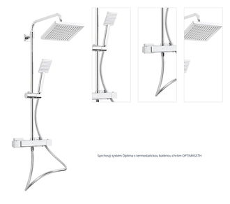 Sprchový systém Optima s termostatickou batériou chróm OPTIMASSTH 1