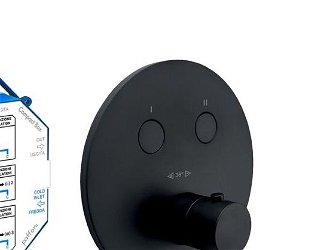 Sprchový systém Paffoni vrátane podomietkového telesa čierna SIKOBPPSET1C 5
