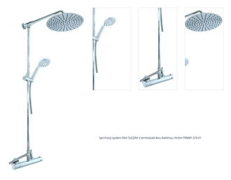 Sprchový systém RAV SLEZÁK s termostatickou batériou chróm TRM81.5/5-01 1