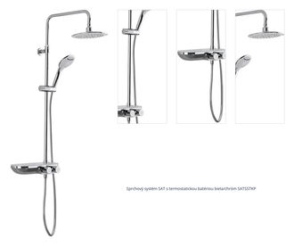 Sprchový systém SAT s termostatickou batériou biela/chróm SATSSTKP 1