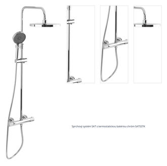 Sprchový systém SAT s termostatickou batériou chróm SATSSTK 1