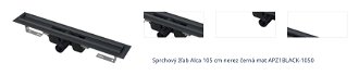Sprchový žľab Alca 105 cm nerez černá mat APZ1BLACK-1050 1