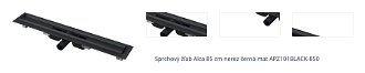 Sprchový žľab Alca 85 cm nerez černá mat APZ101BLACK-850 1
