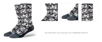 Stance 1985 Haring Black - Unisex - Ponožky Stance - Čierne - A545D20HAR-BLK - Veľkosť: 35-37 1