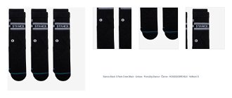 Stance Basic 3 Pack Crew Black - Unisex - Ponožky Stance - Čierne - A556D20SRO-BLK - Veľkosť: S 1