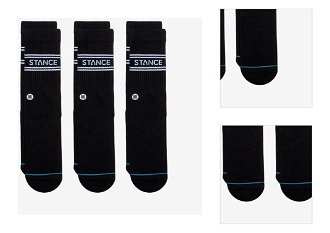 Stance Basic 3 Pack Crew Black - Unisex - Ponožky Stance - Čierne - A556D20SRO-BLK - Veľkosť: S 3