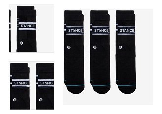 Stance Basic 3 Pack Crew Black - Unisex - Ponožky Stance - Čierne - A556D20SRO-BLK - Veľkosť: S 4
