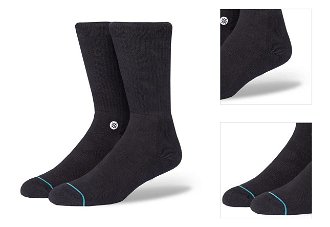 Stance Icon black White - Pánske - Ponožky Stance - Čierne - M311D14ICO-BLW - Veľkosť: 35-37 3