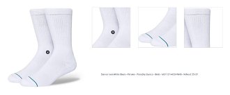 Stance Icon White Black - Pánske - Ponožky Stance - Biele - M311D14ICO-WHB - Veľkosť: 35-37 1