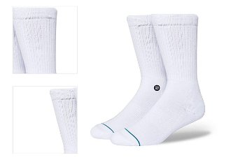 Stance Icon White Black - Pánske - Ponožky Stance - Biele - M311D14ICO-WHB - Veľkosť: 35-37 4