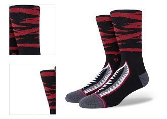 Stance Stample Warbird Crew Sock - Unisex - Ponožky Stance - Červené - A545C20WAR-RED - Veľkosť: M 4