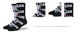 Stance The Clash Radio Crew - Unisex - Ponožky Stance - Čierne - A556D21RAD-BLK - Veľkosť: 43-46 1